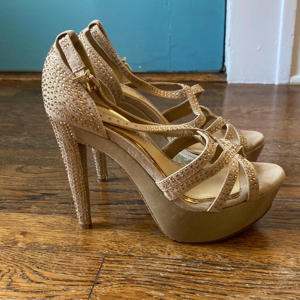 GIANNI BINI sequin heels size 7
